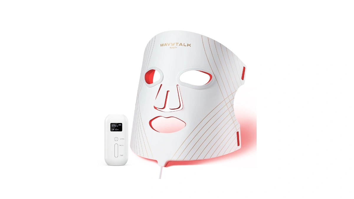 Wavytalk Red Light Therapy Mask For Face, Glow Time Led