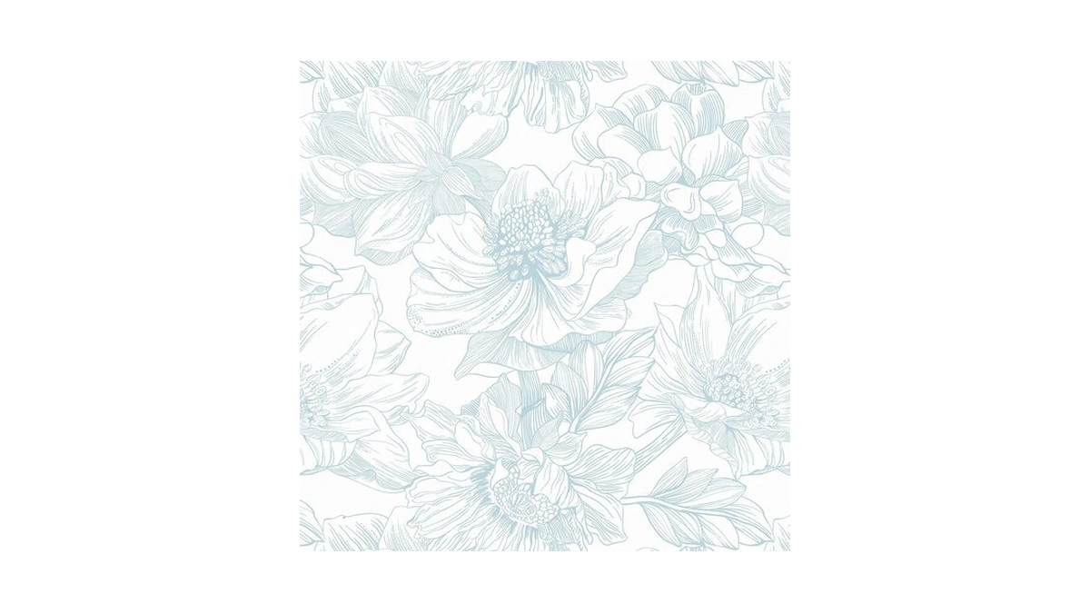 Dimoon 78.7"x17.3" Peel And Stick Wallpaper Blue Floral Contact Paper