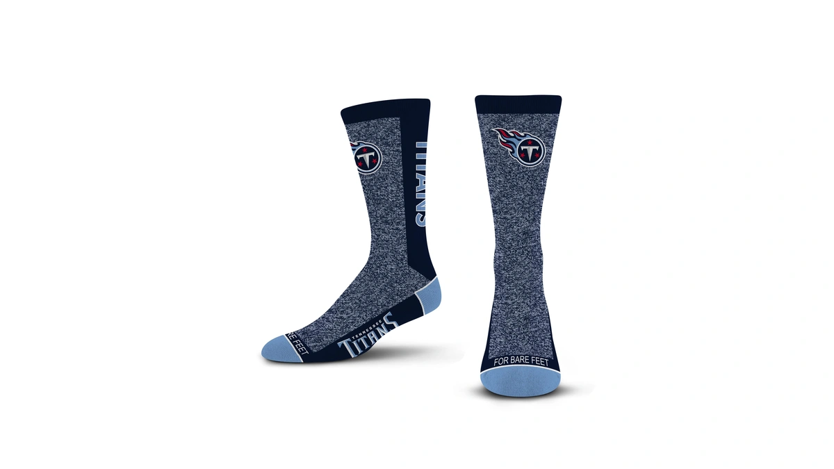 For Bare Feet Nfl Tennessee Titans Marble Mvp Crew Sock