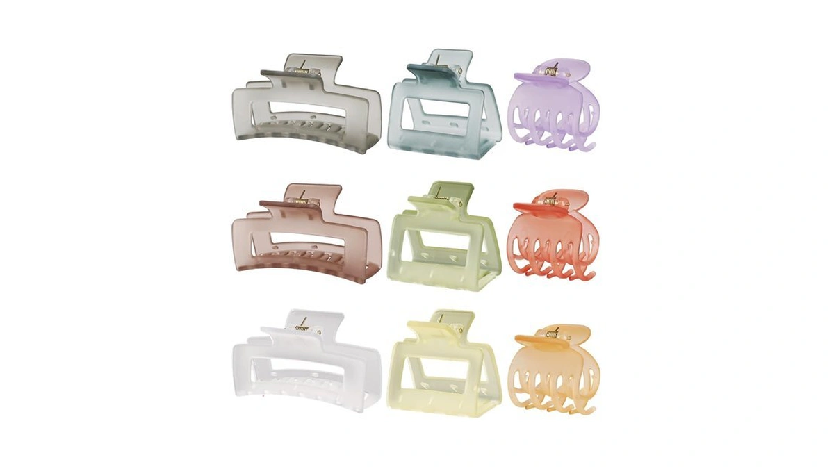 Chandat Medium Hair Clips Set For Women - 3styles, 9pcs