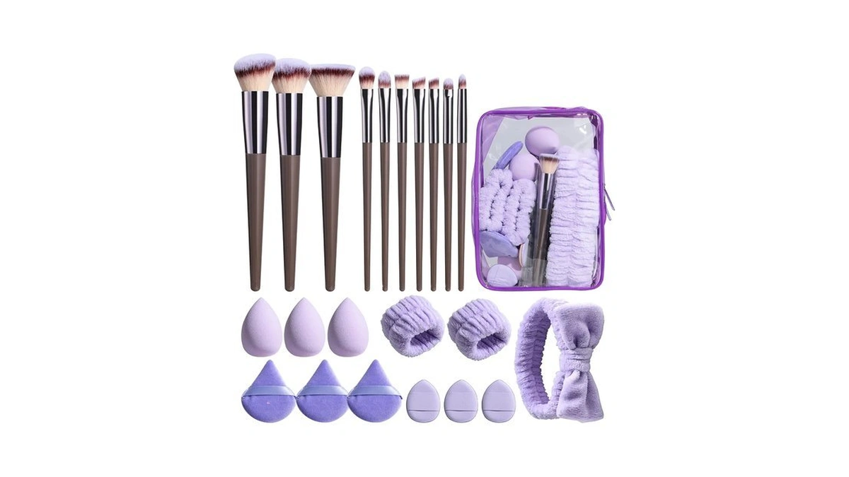 Bs-mall Makeup Brushes Set 23 Pcs With Finger Sponge –