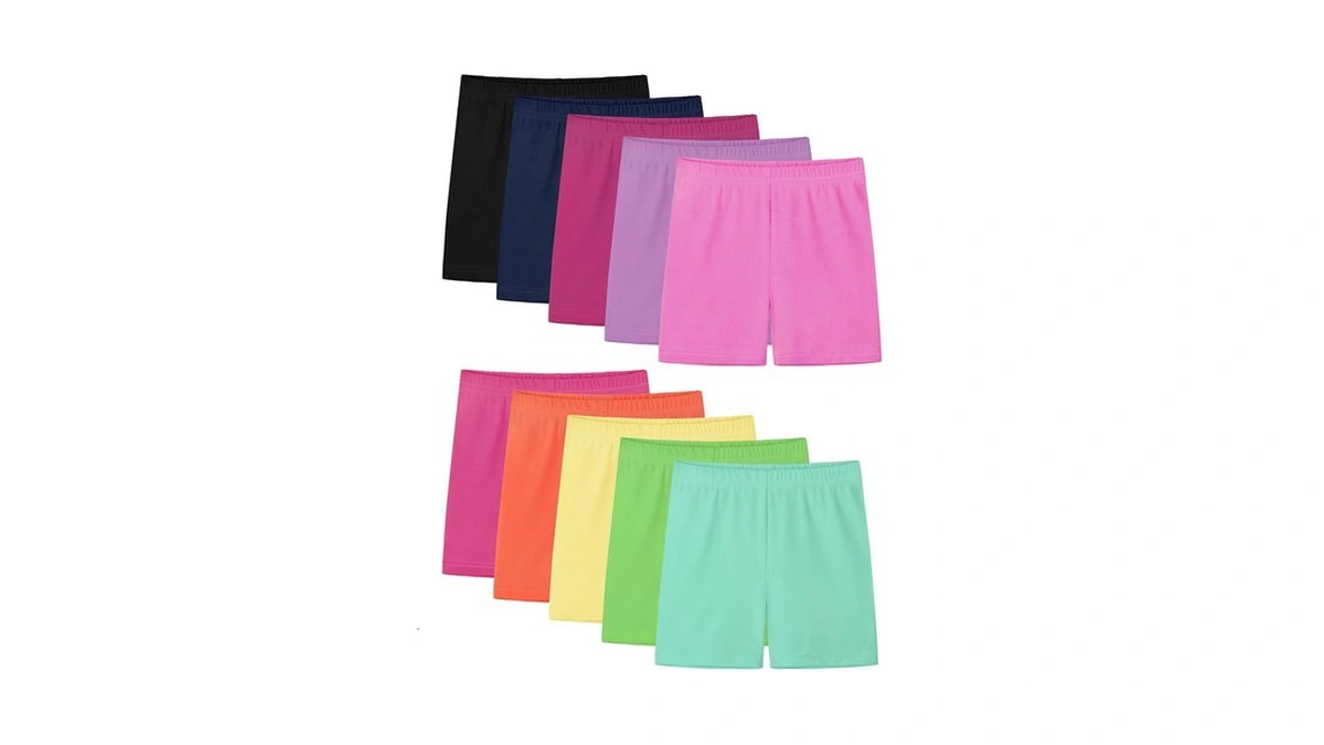 Ruisita 10 Pack Girls Bike Shorts Under Dress Dance Shorts