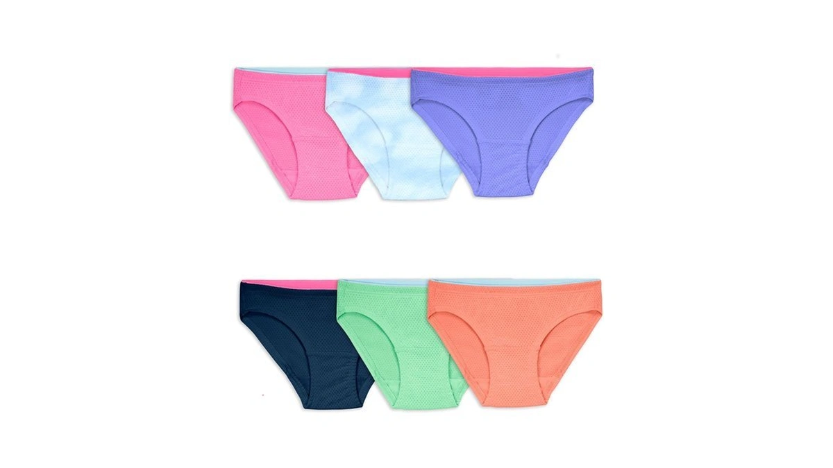 Fruit Of The Loom Girls' Breathable Underwear, Bikini - 6