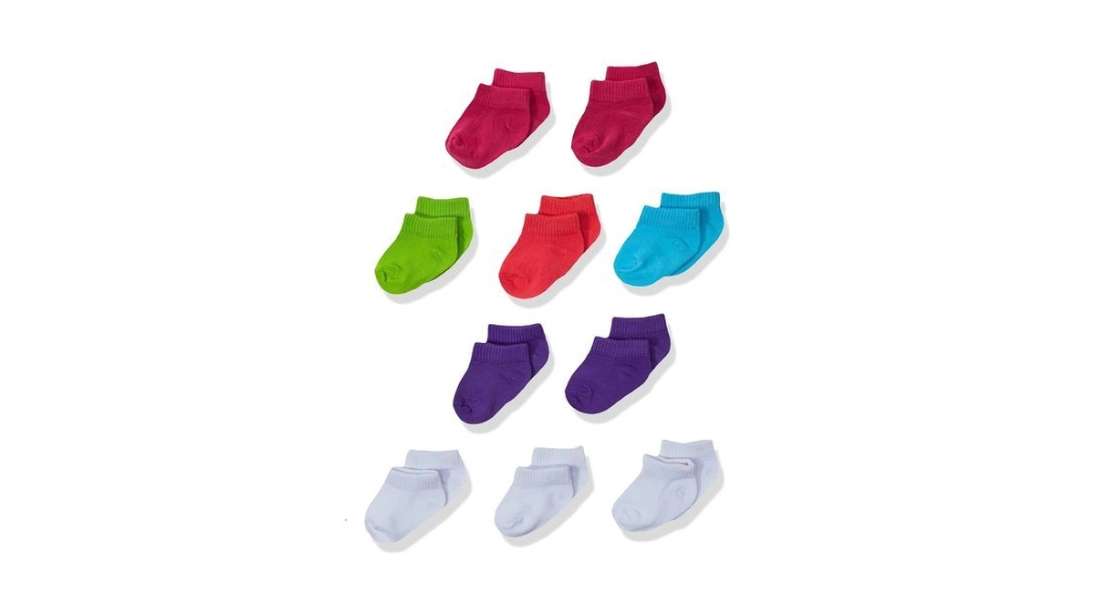 Hanes Baby Girls Low Cut 10-pack Casual Sock, Assorted, 6-12