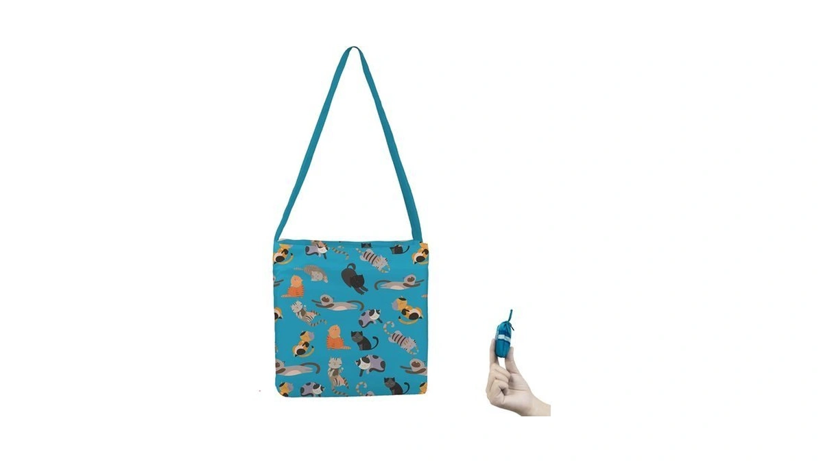 Beegreen Cats Ultimate Reusable Grocery Shopping Bag - Foldable Compact