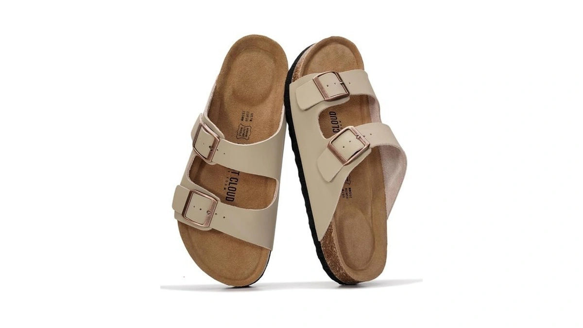 Project Cloud 100% Genuine Leather Womens Sandals Slides For Women