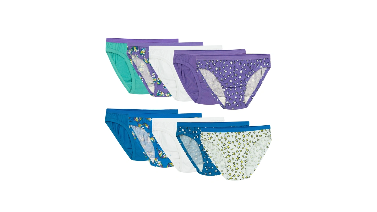 Fruit Of The Loom Girls' Little Cotton Bikini Underwear Multipacks,