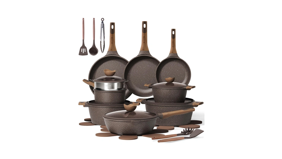 Carote 26pcs Pots And Pans Set, Nonstick Cookware Sets
