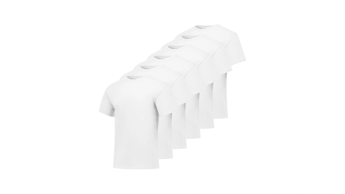 Hanes Mens Essentials Short Sleeve T-shirt Value Pack (6-pack) Fashion