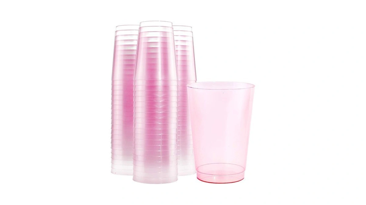 Bucla Pcs Pink Plastic Cups Premium Unbreakab...
