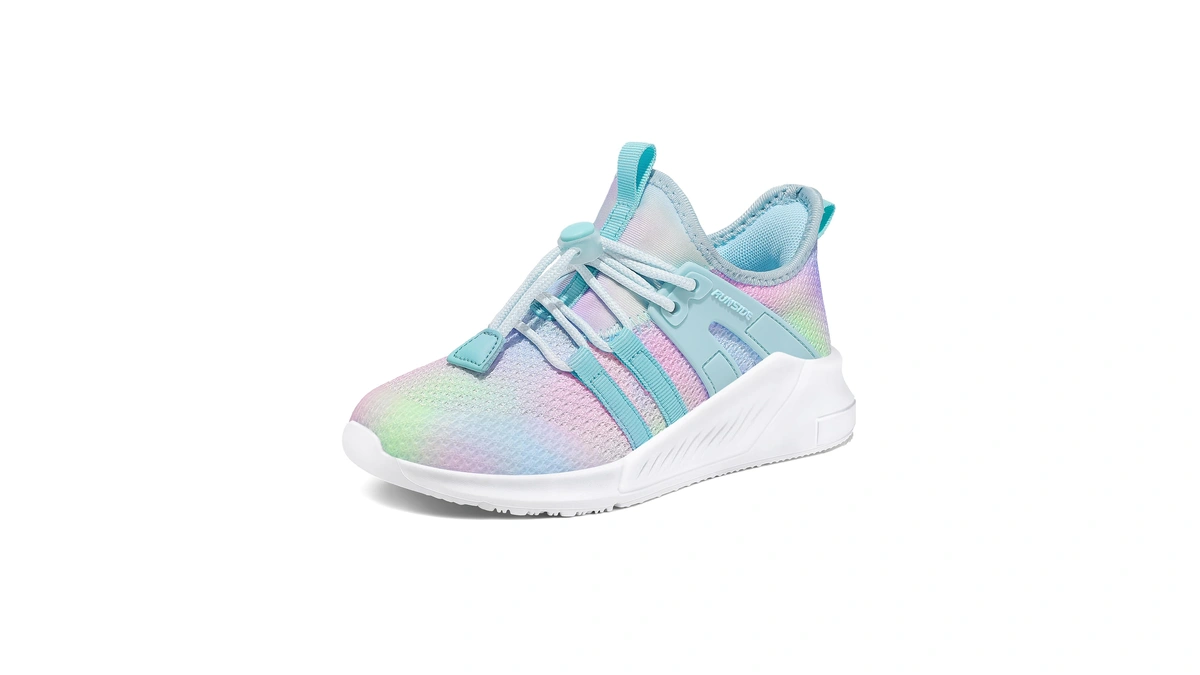 Runside Girls Tennis Shoes Lightweight Sports Kids Sneakers Lace-up For