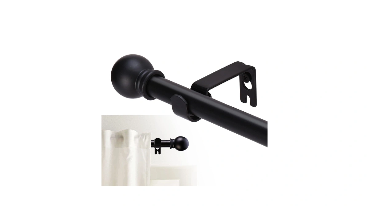 Gxoackj Curtain Rods For Windows 32-48 Inch, 5/8 Inch Decorative
