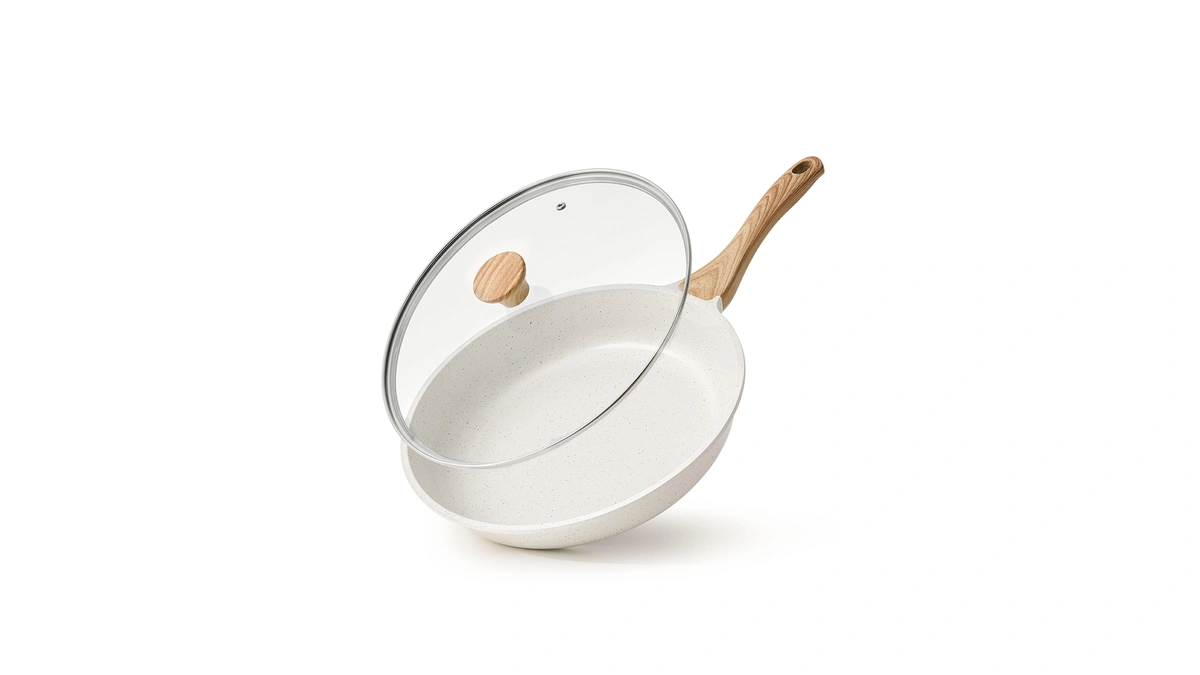 Sensarte 8inch Nonstick Ceramic Frying Pan With Lid, Pfas/ptfe/pfoa Free