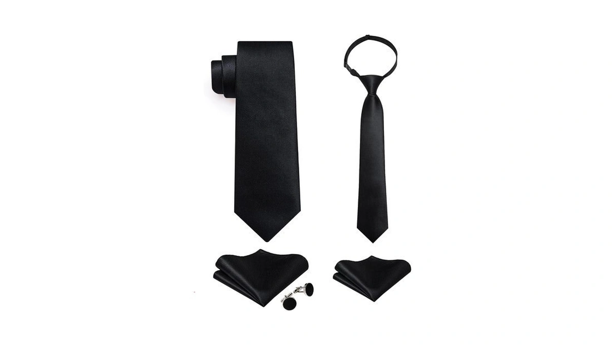 Dibangu 2pcs Set For Father And Son Tie Silk Mens