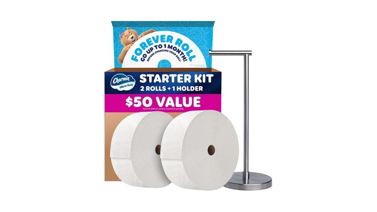 Charmin Toilet Paper Ultra Soft, Forever Roll Starter Kit, 1