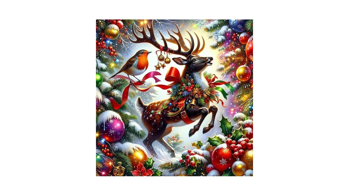 Ekuxom Christmas Diamond Art Kits For Adults-deer Diamond Painting Kits