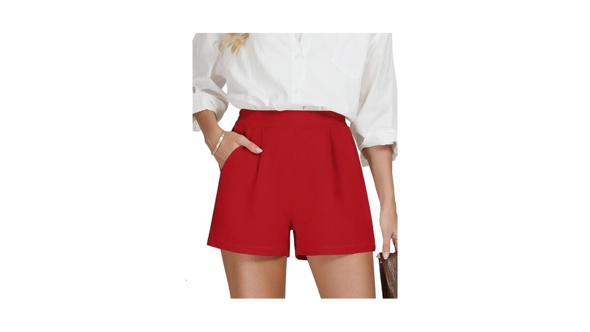 Akewei Shorts For Women Trendy Wide Leg Work Shorts With