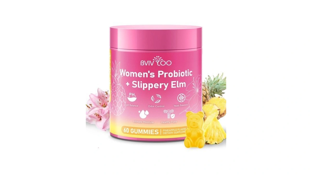 Bvivloo Women's Probiotic Slippery Elm Gummies - Her Juicy Probiotics
