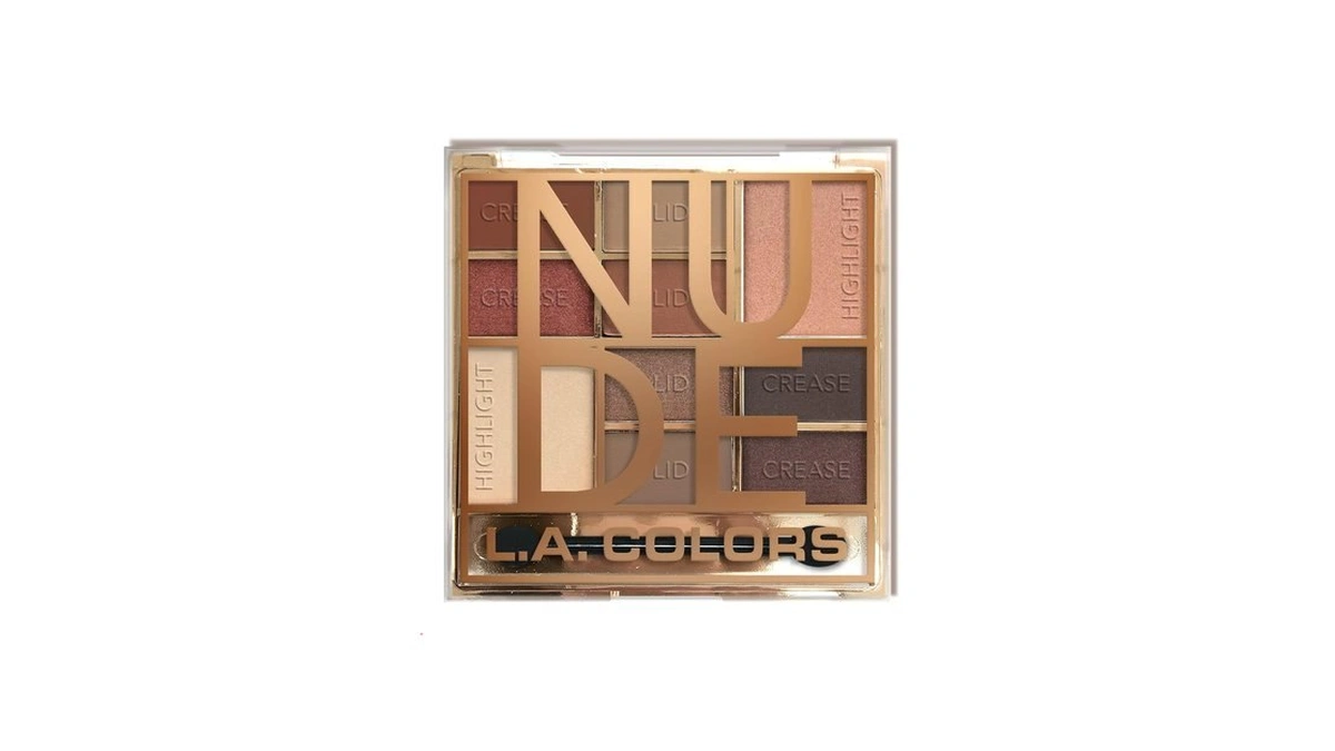L.a. Colors Color Block 10 Color Eyeshadow Palette, Nude Ces135a