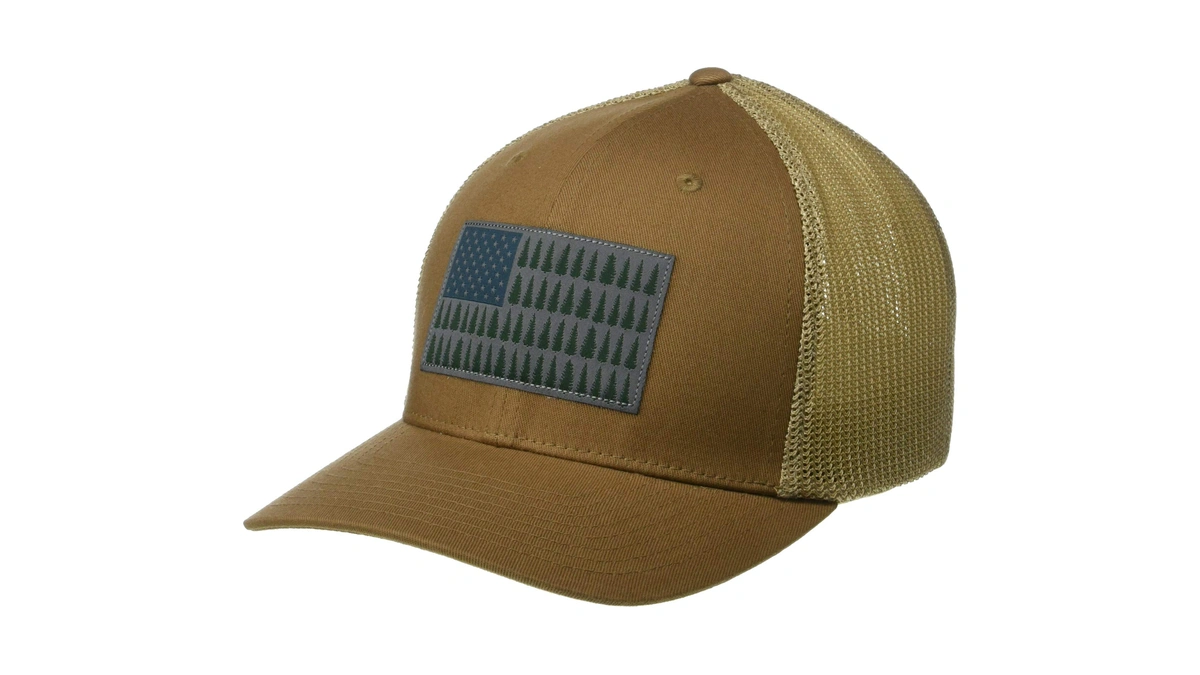 Columbia Unisex Tree Flag Mesh Ball Cap, Delta, L/xl