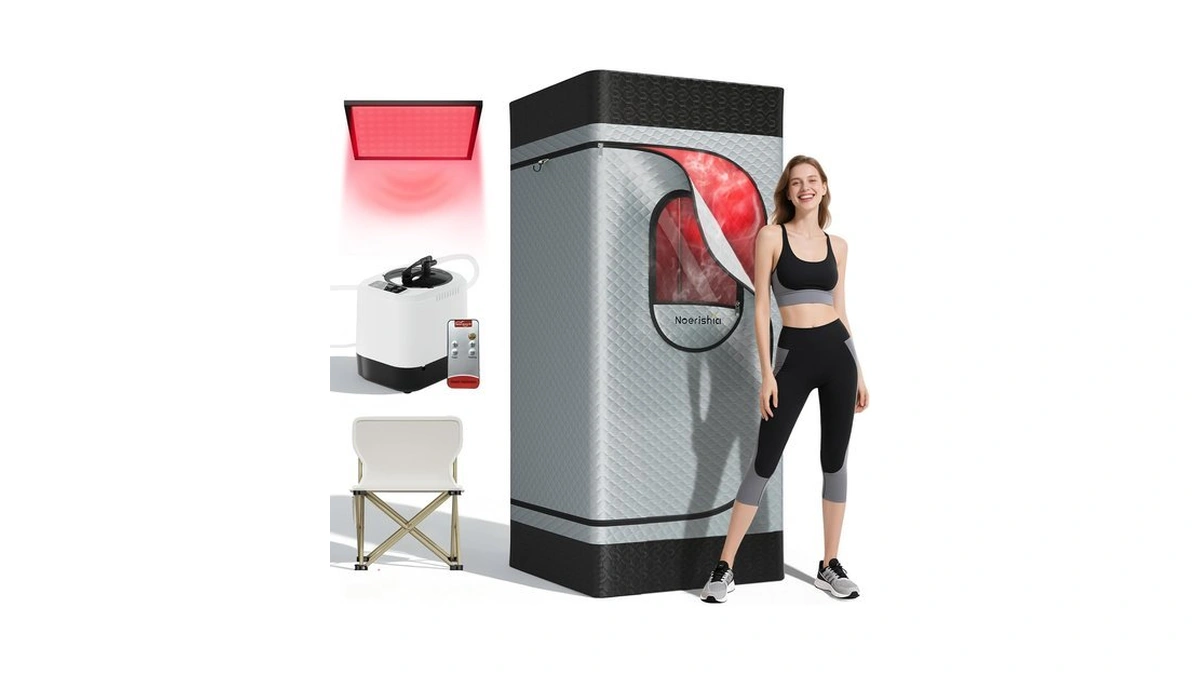 Portable Steam Sauna Box With Red Light Therapy For Personal