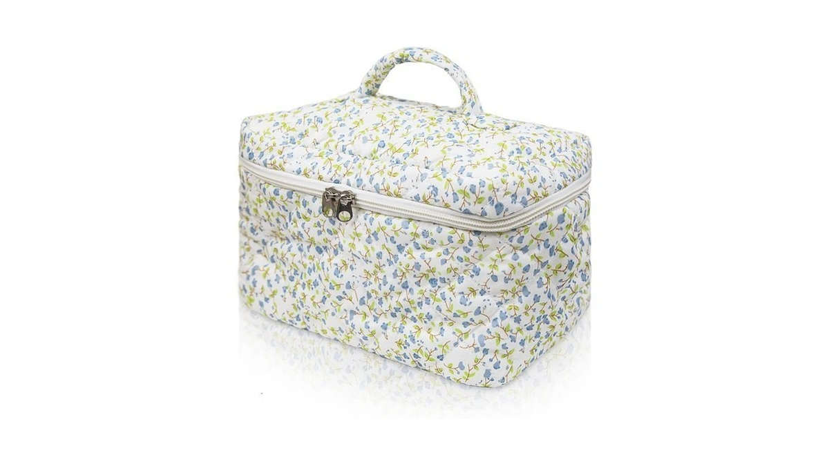 Gosect 1pc Large Makeup Bag, Cute Cosmetic Bag For Women