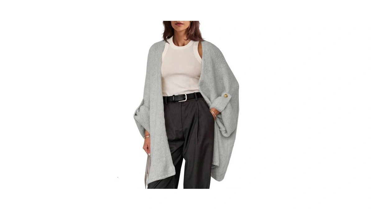 Saodimallsu Womens Oversized Long Cardigan Sweaters Casual Fall Trendy Coat