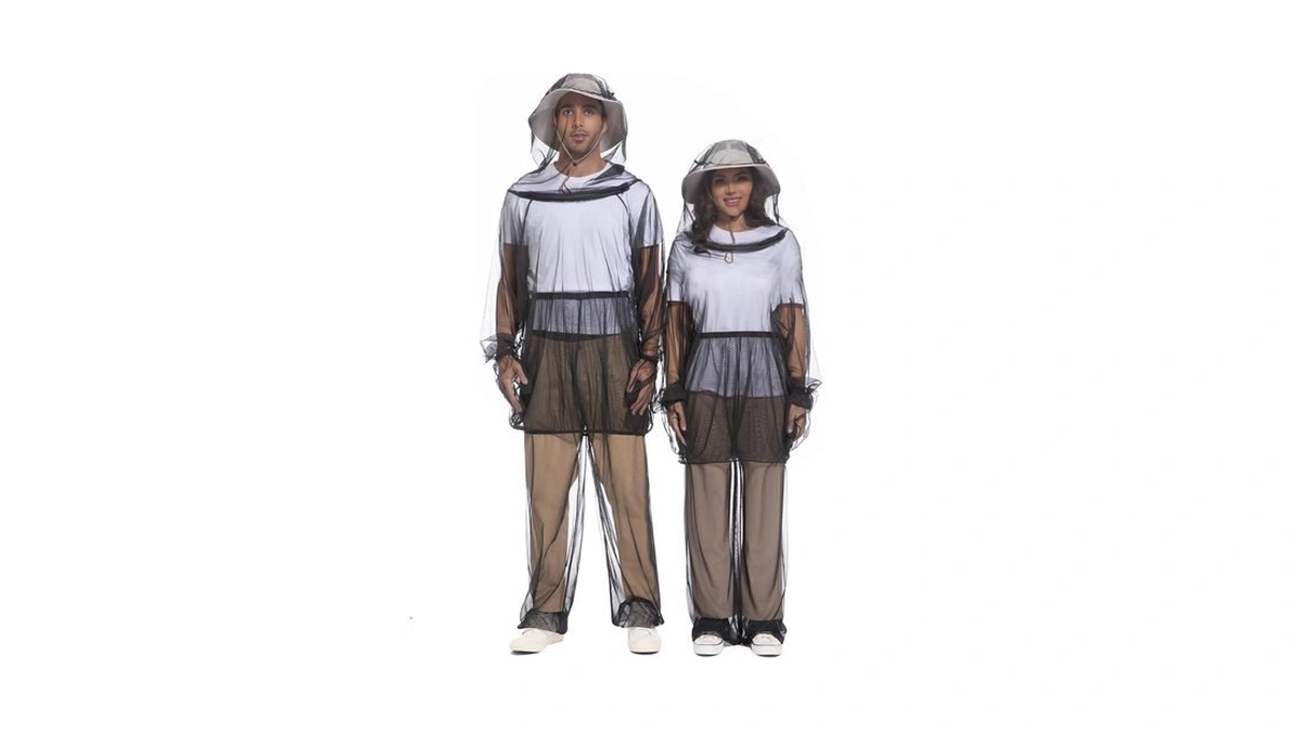 6-piece Mosquito Suit-jacket With Hood/pants/mitts/gift Bag/sun Hat/tape Measure-full Body Protection