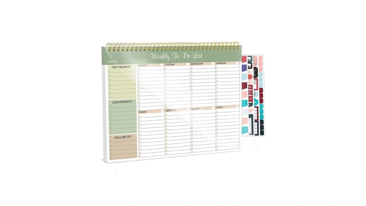 Thboxes Weekly To Do List Notepad, 8.5"x11" Desk Planner 52
