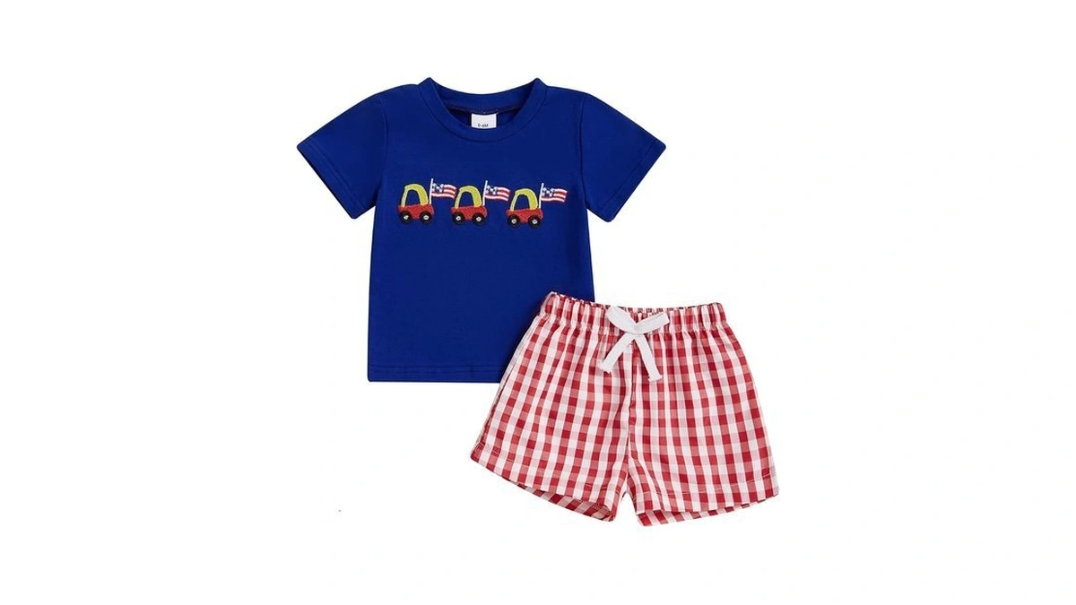 Mozikqin Toddler Baby Boy 4th Of July Outfit American Flag