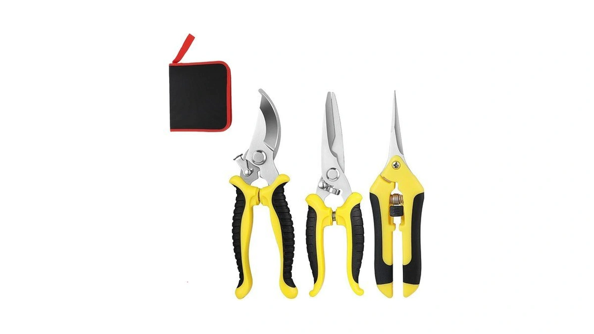 Yakuncl 3pcs Garden Pruning Shears Set - Heavy Duty Bypass