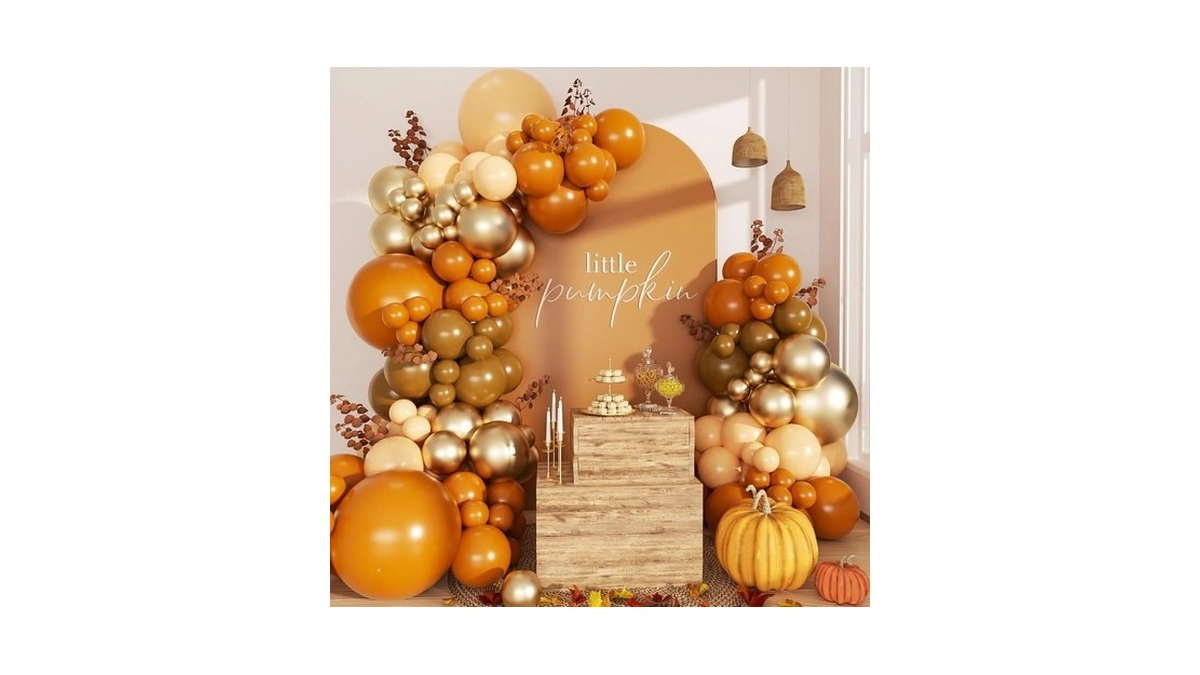 Burnt Orange Fall Balloon Arch Kit For Autumn Baby Shower