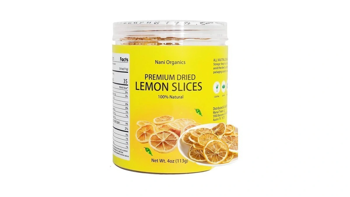 70-80 Slices Premium Dried Lemon Slices 4oz – Natural Dehydrated