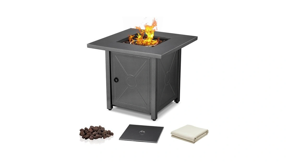 R.w.flame 28'' Propane Fire Pit Table, 40,000 Btu, Portable, With