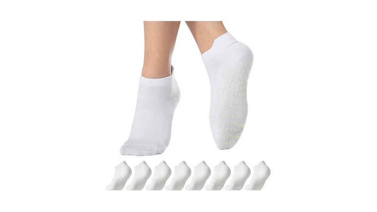 Coolmate Pilates Socks, Non Slip Sticky Grip Yoga Socks For