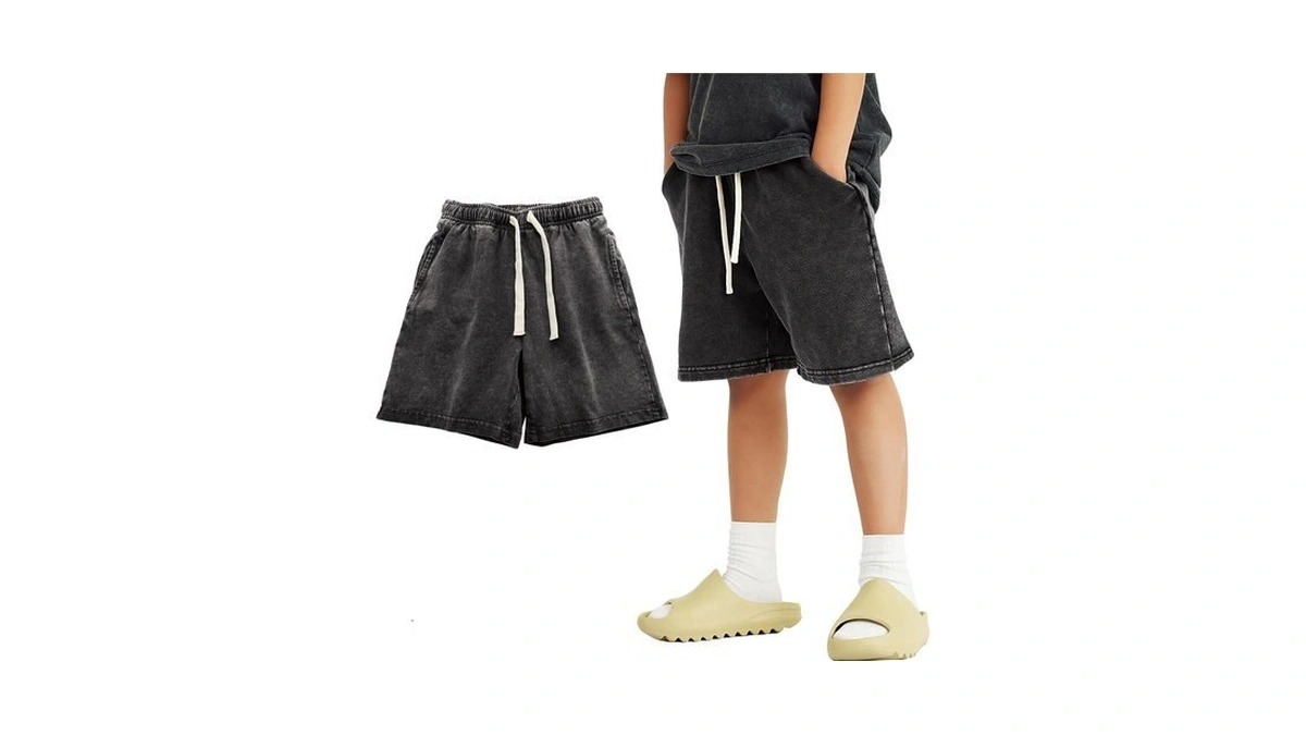 Pehmea Boys Girls Cotton Shorts, Athletic Casual Jogger Loose Fit