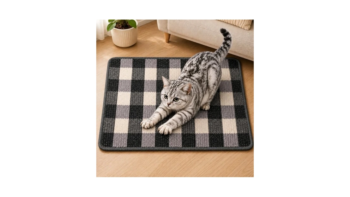 Lesissmer Cat Scratcher Mat, Natural Sisal Cat Scratch Pad For