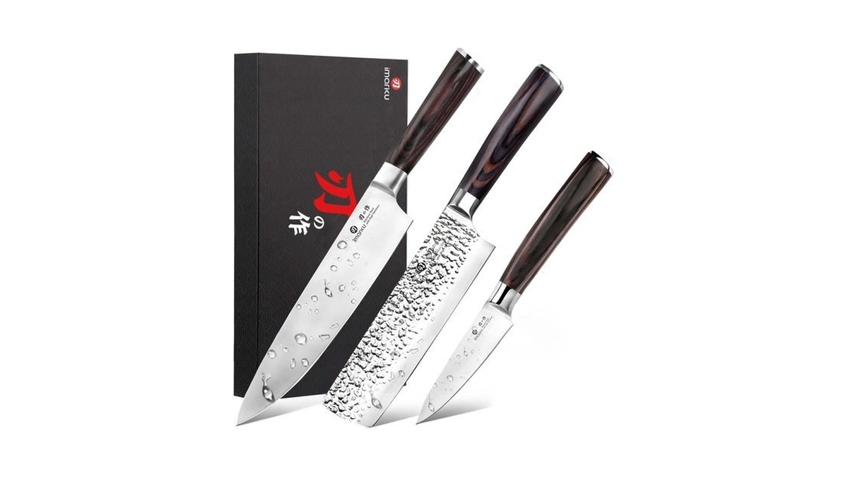 Imarku 3 Pieces Knife Set, Japanese Hc Stainless Steel Kitchen