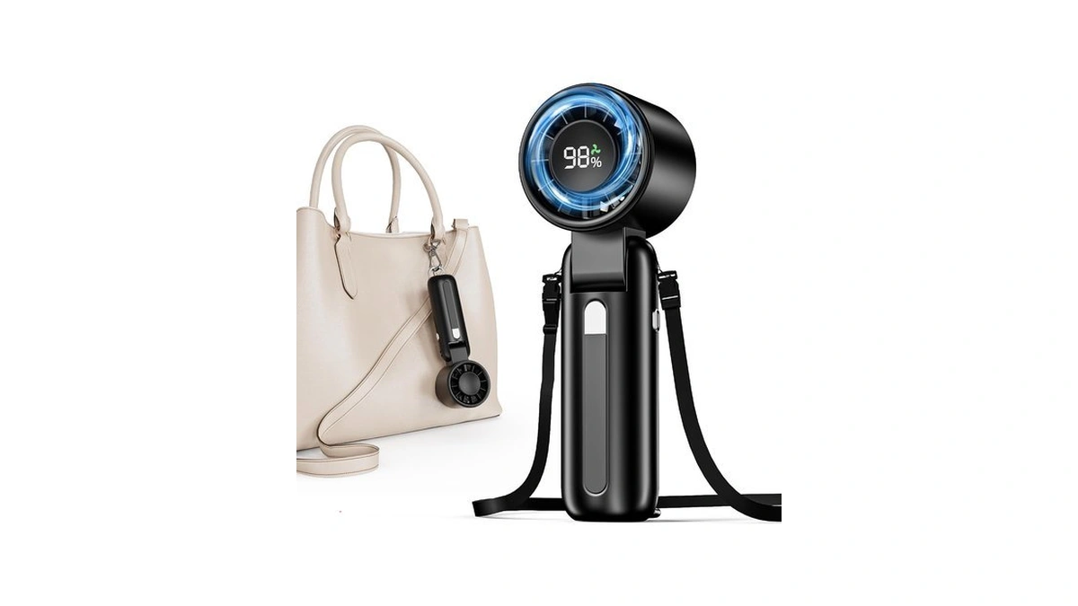 Fcsih Ai Handheld Fan Turbo, 100-speed Portable Fan Rechargeable, Mini