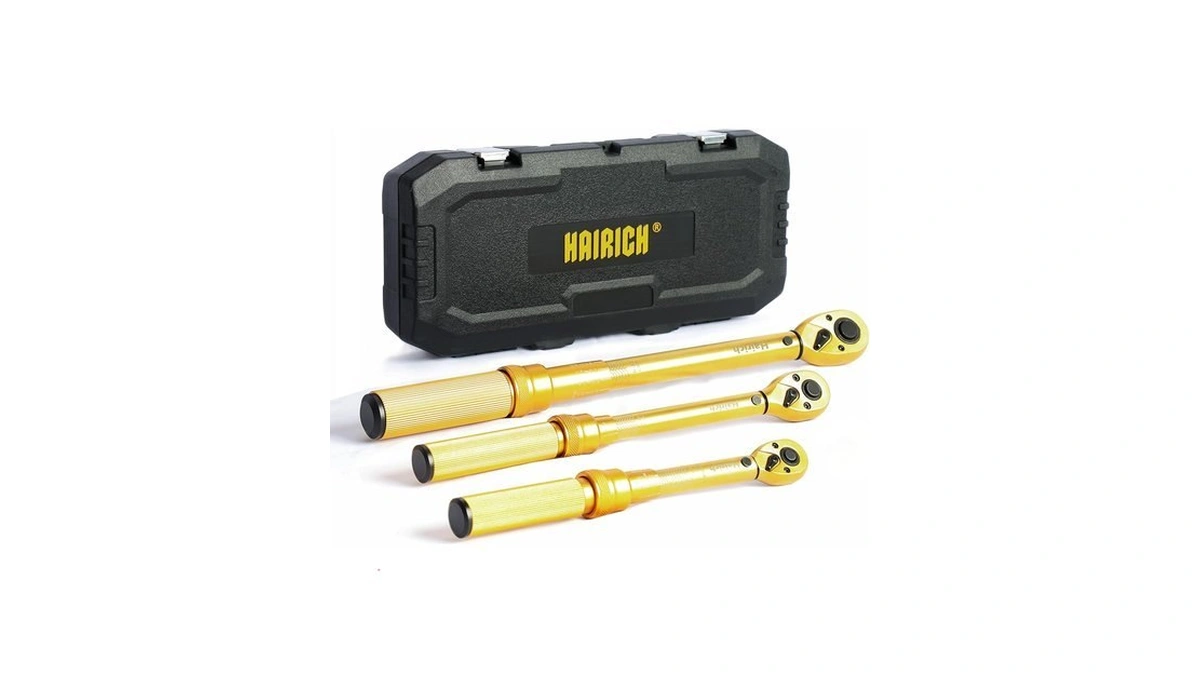 Hairich 1/4 3/8 1/2 Inch Drive Click Torque Wrench, 3pcs