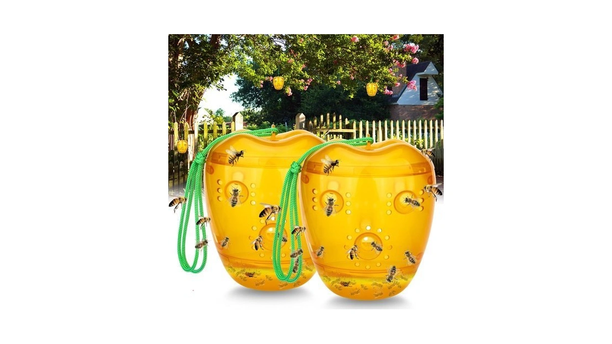 Jnknt Wasp Trap, Yellow Jacket Trap Outdoor Hanging, 2 Pack