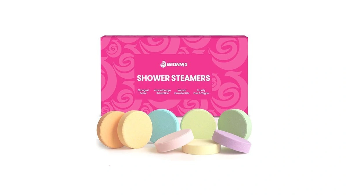 Seonnix Shower Steamers Aromatherapy, 8 Pack Shower Bombs For Relaxation
