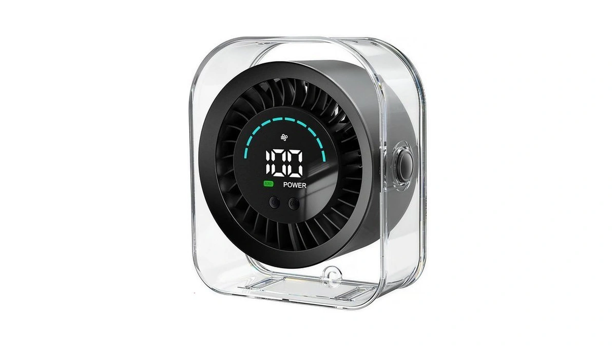 Small Desk Fan, Quiet Desktop Fan With Turbo Airflow, Rechargeable