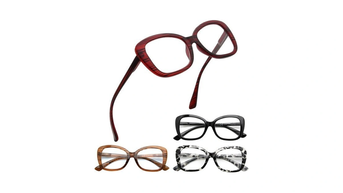 Eyekepper 4-pack Chic Reading Glasses For Women Oversized Readers +2.25