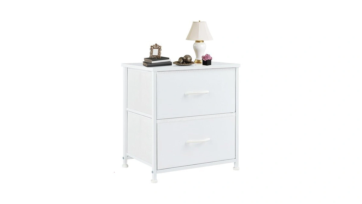 Dumos Night Stand Small Dresser For Bedroom With 2 Drawers,
