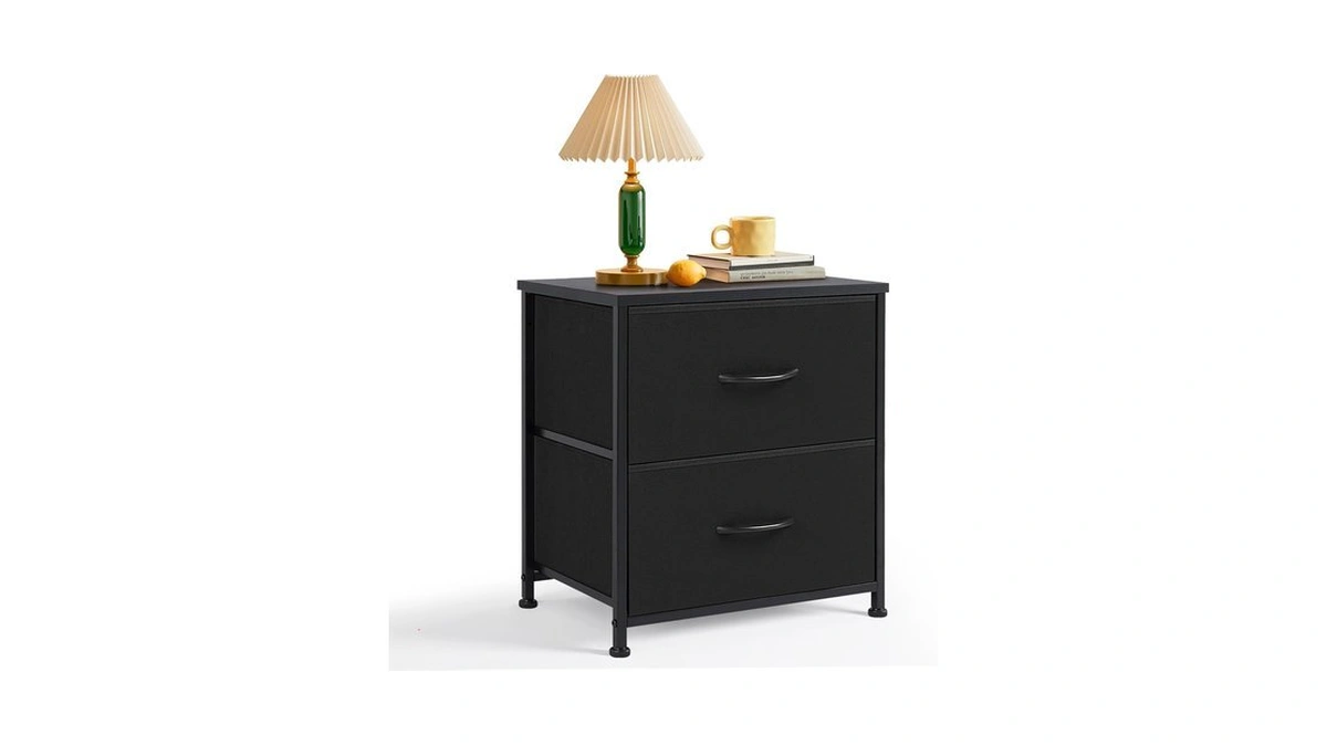 Nightstand Upgraded Small 2 Drawer Dresser End Table Bedside Furniture