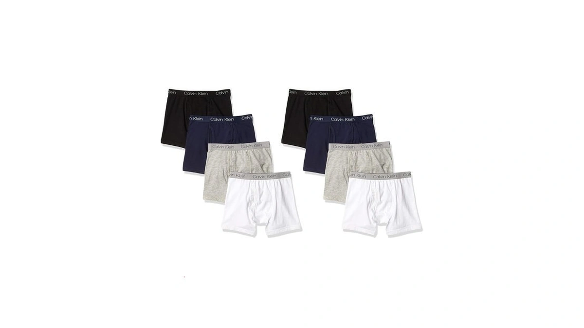 Calvin Klein Kids Boys' Modern Cotton Boxer Brief Underwear 8-pack,