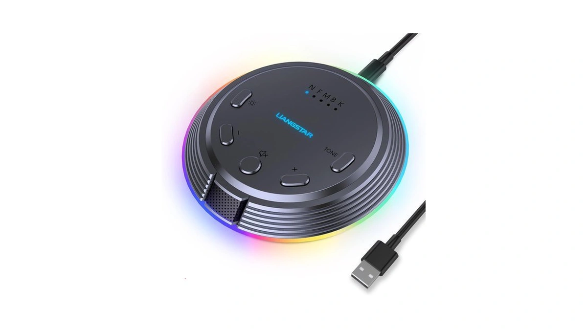 Liangstar Gaming Usb Microphone With 5 Voice Changes, Mute Button,