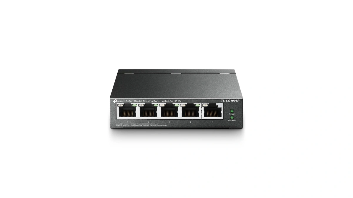 Tp-link Tl-sg1005p, 5 Port Gigabit Poe Switch, 4 Poe+ Ports