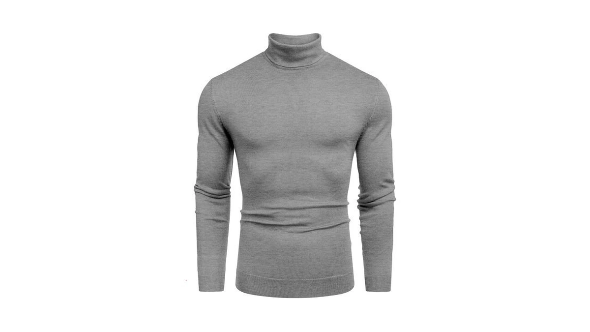 Coofandy Men's Slim Fit Turtleneck Sweater Casual Basic Knitted Long